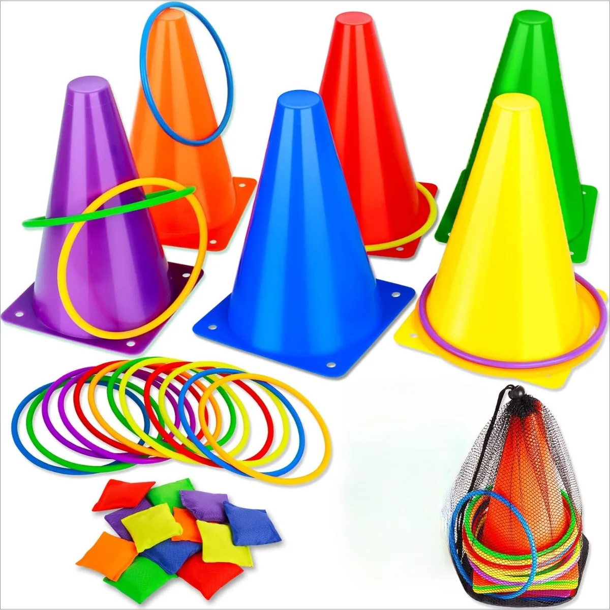 3 in 1 Soft Plastic Cones Bean - Kids Outdoor Bean Bag recension och pris