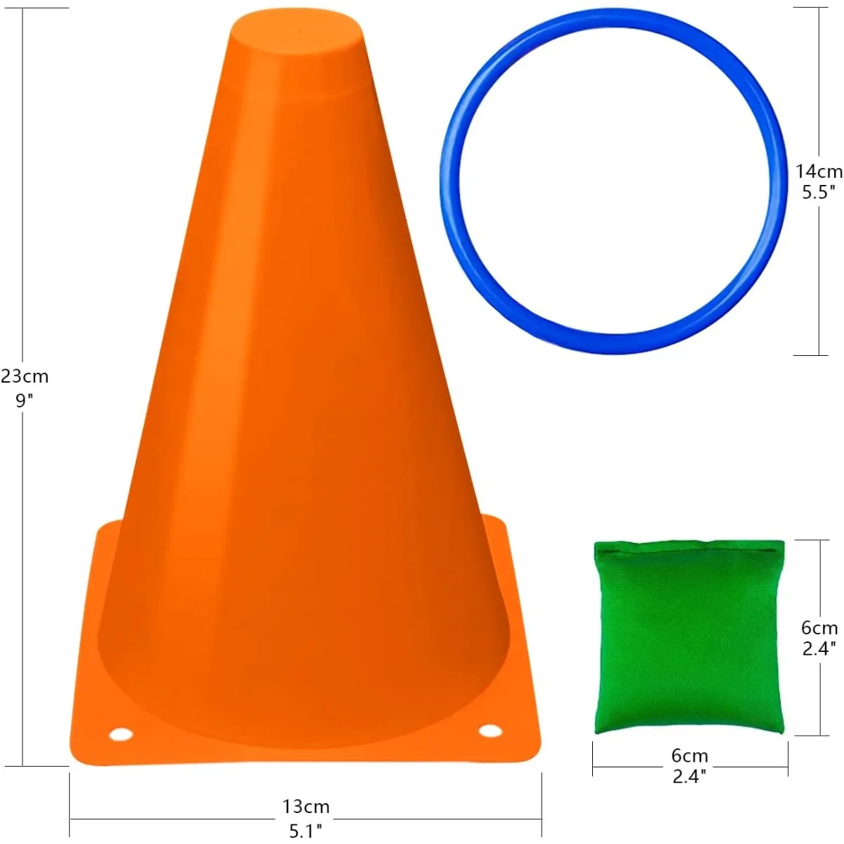 3 in 1 Soft Plastic Cones Bean - Kids Outdoor Bean Bag recension och pris